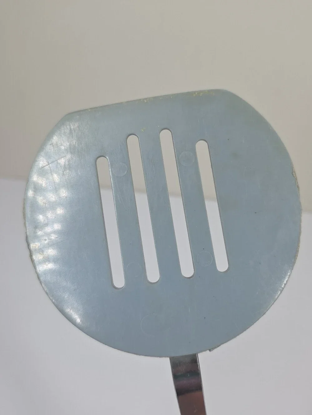Vtg Bonny Nylon Round Wide Slotted Spatula Turner Flipper Blue Plastic